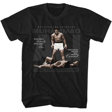 Muhammad Ali-Muhammad Ali Iatg-Black Adult S/S T-Shirt - Black