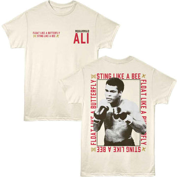 Muhammad Ali-Muhammad Ali Float And Sting Framed-Natural Adult S/S T-Shirt ***F&B***-S - Natural
