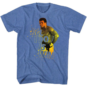 Muhammad Ali-Winner-Royal Heather Adult S/S T-Shirt - Royal Heather