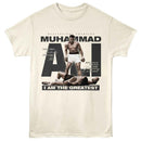 Muhammad Ali-Muhammad Ali Iconic Photo And Quotes-Natural Adult S/S T-Shirt - Natural