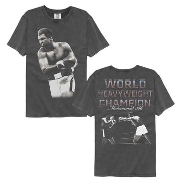 Muhammad Ali-Muhammad Ali World Champ Shadows F B-Pepper Comfort Color Adult S/S T-Shirt ***F&B***-S - Pepper