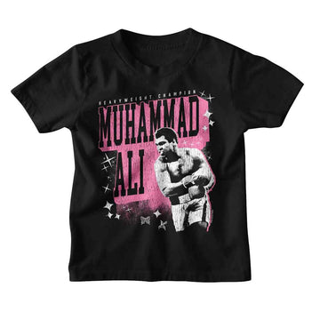 Muhammad Ali-Muhammad Ali Heavyweight-Black Youth S/S T-Shirt (7-8) - Black