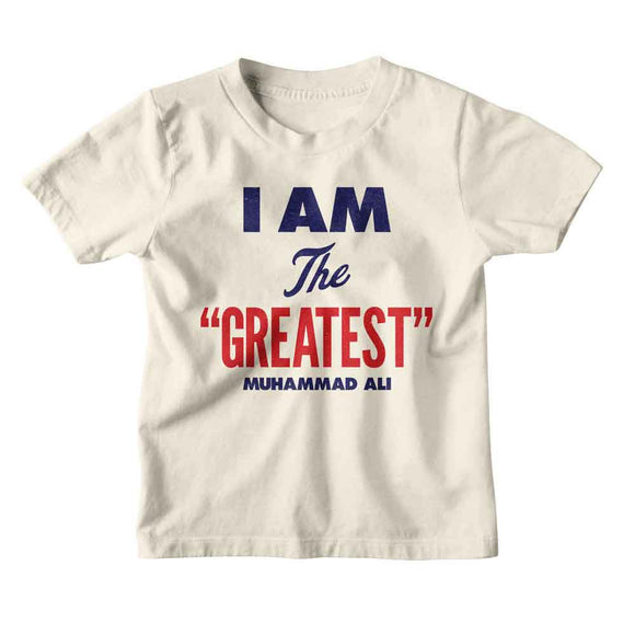 Muhammad Ali-Muhammad Ali Greatest Americana-Natural Youth S/S T-Shirt-Xs (5-6) - Natural