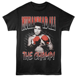 Muhammad Ali-Muhammad Ali The Champ-Black Adult S/S T-Shirt - Black