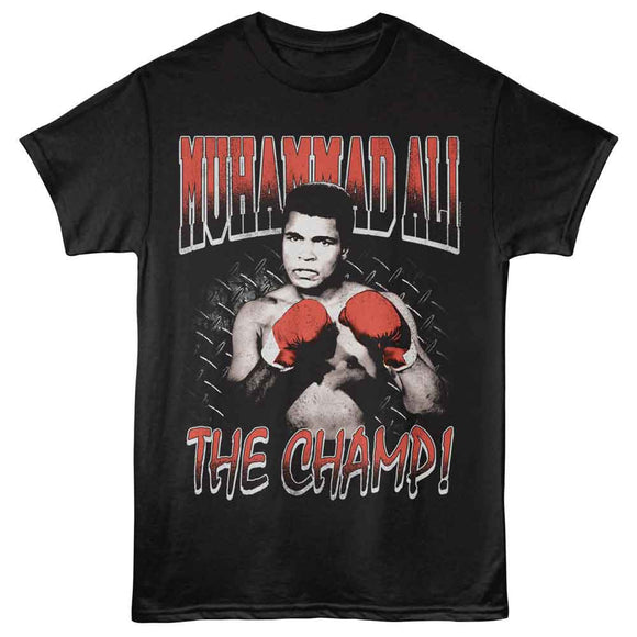 Muhammad Ali-Muhammad Ali The Champ-Black Adult S/S T-Shirt - Black