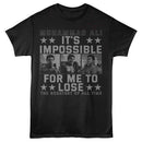 Muhammad Ali-Muhammad Ali Impossible To Lose-Black Adult S/S T-Shirt - Black