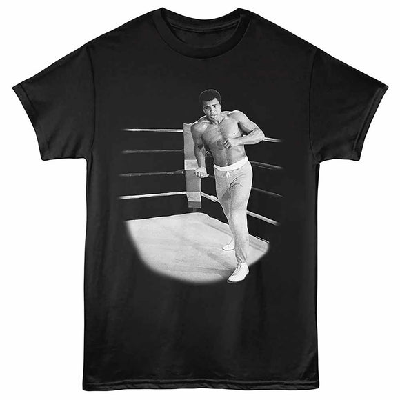 Muhammad Ali Training Black Adult T-Shirt