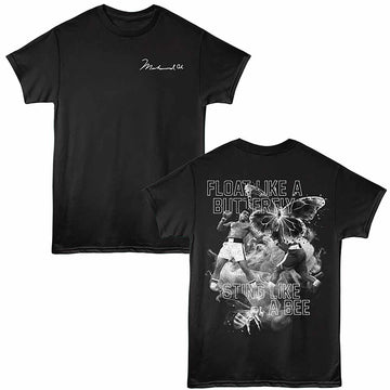 Muhammad Ali Butterfly Black Adult T-Shirt