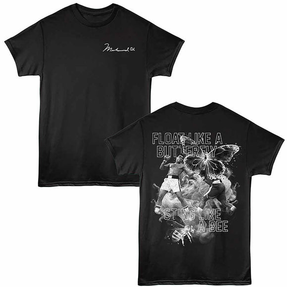 Muhammad Ali Butterfly Black Adult T-Shirt