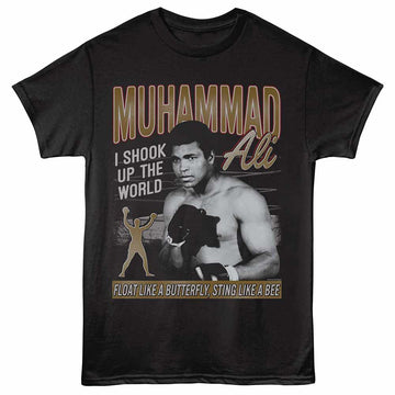 Muhammad Ali Shook Up The World Black Adult T-Shirt