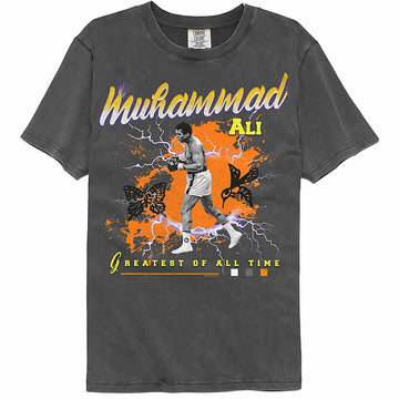 Muhammad Ali Butterfly Flames Pepper Comfort Colors Adult T-Shirt