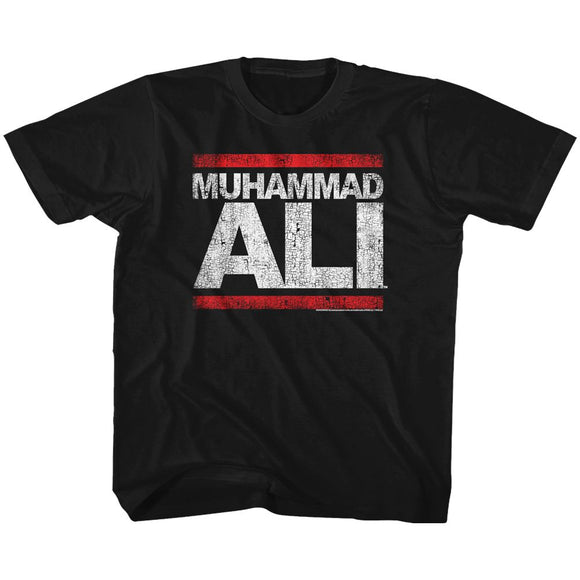 Muhammad Ali-Run Ali-Black Youth S/S T-Shirt-Xs (5-6) - Black