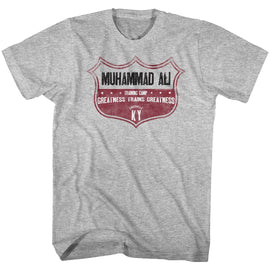 Muhammad Ali-Ali Crest-Gray Heather Adult S/S T-Shirt - Gray Heather