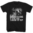 Muhammad Ali-Distressed Back It Up-Black Adult S/S T-Shirt - Black