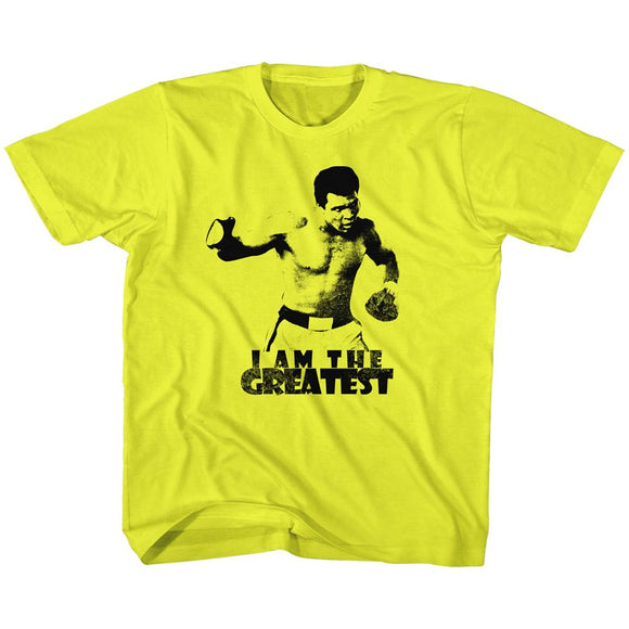 Muhammad Ali-I Am The Greatest-Yellow Toddler S/S T-Shirt-3T - Yellow
