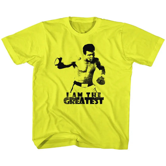 Muhammad Ali-I Am The Greatest-Yellow Youth S/S T-Shirt (7-8) - Yellow