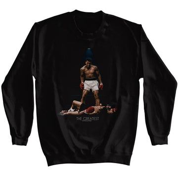Muhammad Ali-Muhammad Ali All Over Again-Black Adult L/S Sweatshirt-S - Black