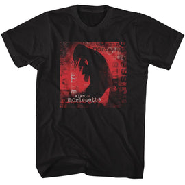 Alanis Morissette-Alanis Morissette Text Overlay-Black Adult S/S T-Shirt - Black