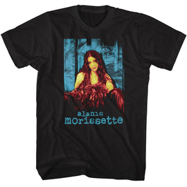 Alanis Morissette-Alanis Morissette Tricolor-Black Adult S/S T-Shirt - Black