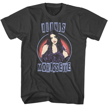 Alanis Morissette-Alanis Morissette Threshold Circle-Smoke Adult S/S T-Shirt - Smoke