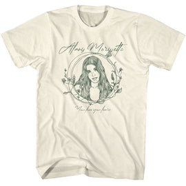 Alanis Morissette-Alanis Morissette You Learn Sketch-Natural Adult S/S T-Shirt - Natural