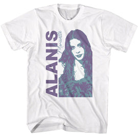 Alanis Morissette-Alanis Morissette Duotone-White Adult S/S T-Shirt - White