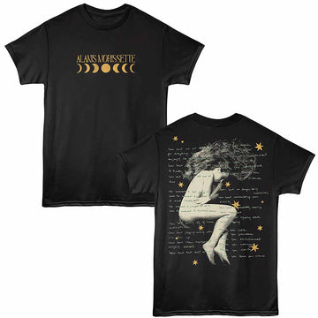 Alanis Morissette Stars Black Adult T-Shirt