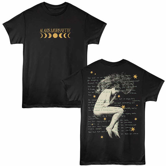 Alanis Morissette Stars Black Adult T-Shirt