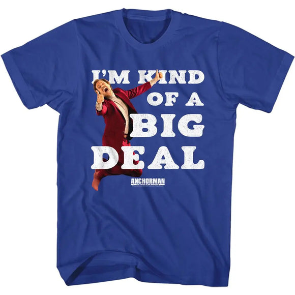 Anchorman-Big Deal-Royal Adult S/S T-Shirt - Royal