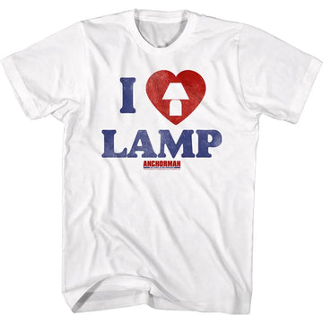 Anchorman-I Love Lamp-White Adult S/S T-Shirt - White