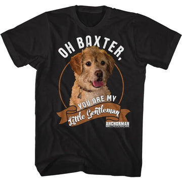 Anchorman-Little Gentleman-Black Adult S/S T-Shirt - Black