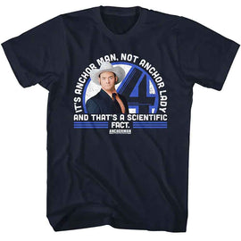 Anchorman-Not Anchor Lady-Navy Adult S/S T-Shirt - Navy