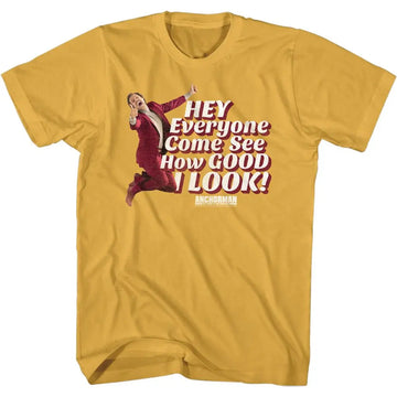 Anchorman-Good I Look Ron-Ginger Adult S/S T-Shirt - Ginger