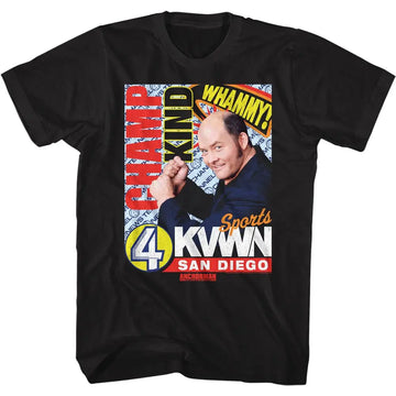 Anchorman-Champ Kind Dark-Black Adult S/S T-Shirt - Black