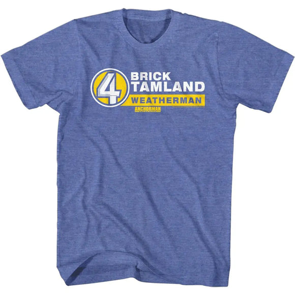 Anchorman-B Tamkand Name Tag-Royal Heather Adult S/S T-Shirt - Royal Heather