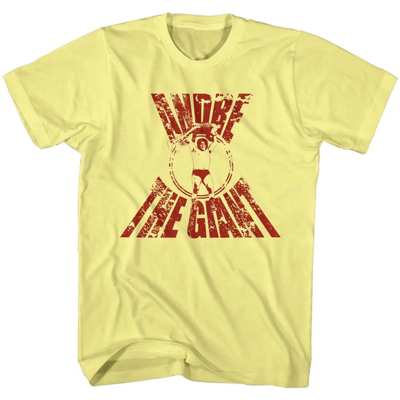 Andre The Giant-Real G-Yellow Heather Adult S/S T-Shirt - Yellow Heather