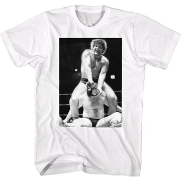 Andre The Giant-Cracked-White Adult S/S T-Shirt - White