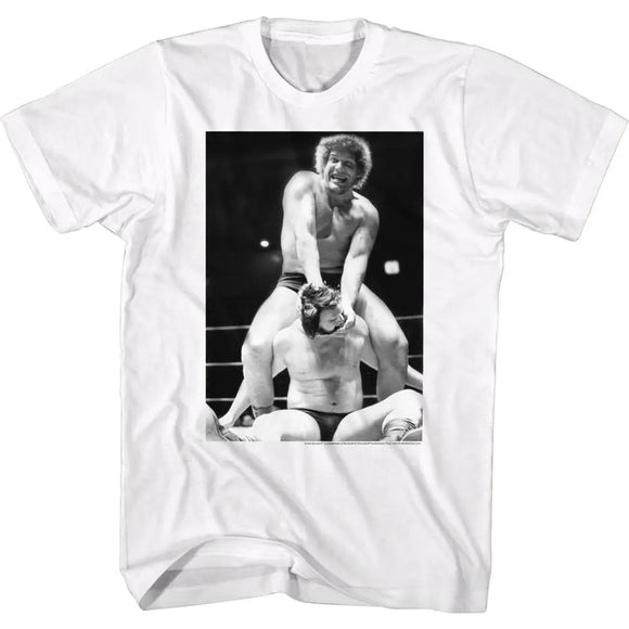 Andre The Giant-Cracked-White Adult S/S T-Shirt - White
