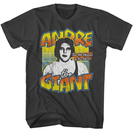 Andre The Giant-Andre The Giant 8Th Wonder-Smoke Adult S/S T-Shirt - Smoke