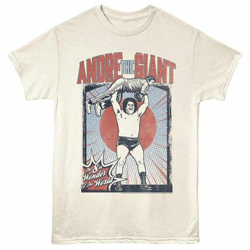 Andre the Giant Wonder Of The World Natural Adult T-Shirt