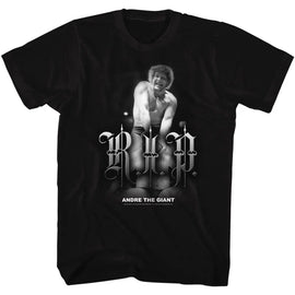 Andre The Giant-Rip-Black Adult S/S T-Shirt - Black
