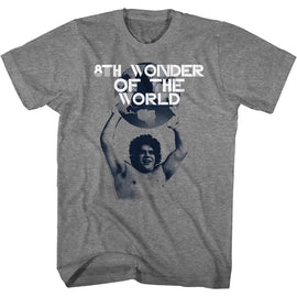 Andre The Giant-World Cup-Graphite Heather Adult S/S T-Shirt - Graphite Heather