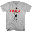 Andre The Giant-Huge-Gray Heather Adult S/S T-Shirt - Gray Heather