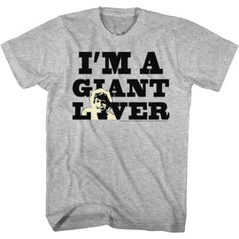 Andre The Giant-Giant Lover-Gray Heather Adult S/S T-Shirt - Gray Heather