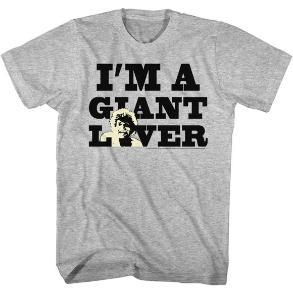 Andre The Giant-Giant Lover-Gray Heather Adult S/S T-Shirt - Gray Heather