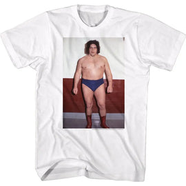 Andre The Giant-Striking-White Adult S/S T-Shirt - White