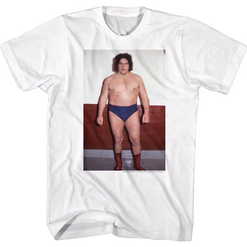 Andre The Giant-Striking-White Adult S/S T-Shirt - White