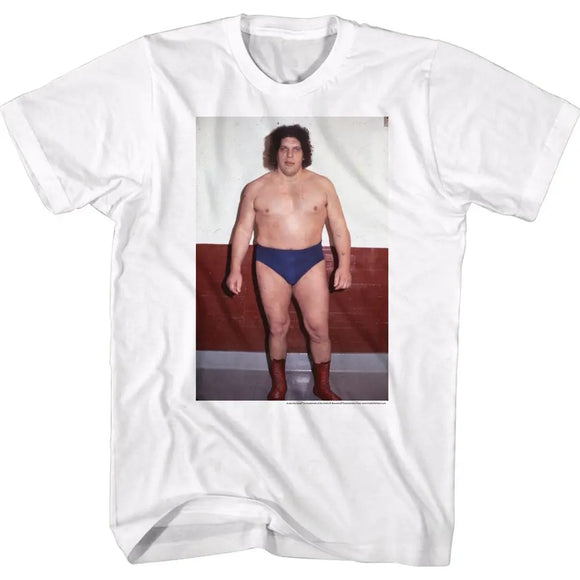 Andre The Giant-Striking-White Adult S/S T-Shirt - White