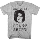 Andre The Giant-Giant Shirt-Gray Heather Adult S/S T-Shirt - Gray Heather