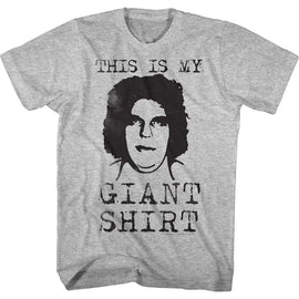 Andre The Giant-Giant Shirt-Gray Heather Adult S/S T-Shirt - Gray Heather